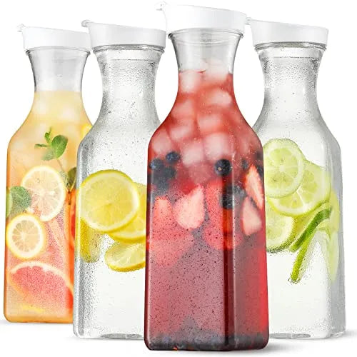 NETANY Flip-Top Water Carafes, 50 oz