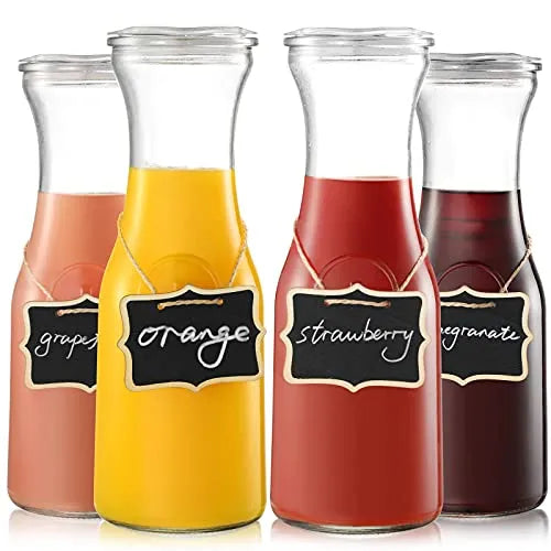 NETANY Glass Carafes with Lids